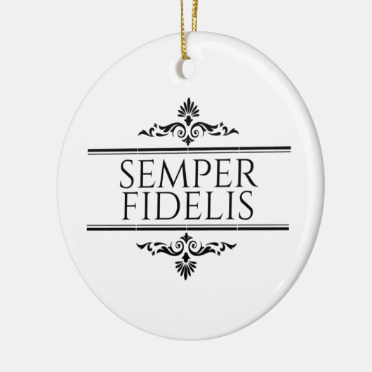 Semper Fidelis Keramik Ornament (Links)