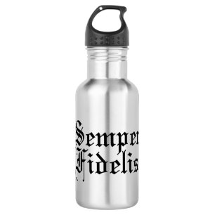 Semper Fidelis - lateinische Phrase Edelstahlflasche