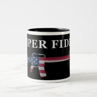 Semper Fidelis M16 Kaffee-Tassen-Schwarzes Zweifarbige Tasse