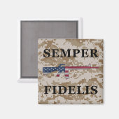 Semper Fidelis M16 Magnet Tan (Vorderseite/Rückseite)