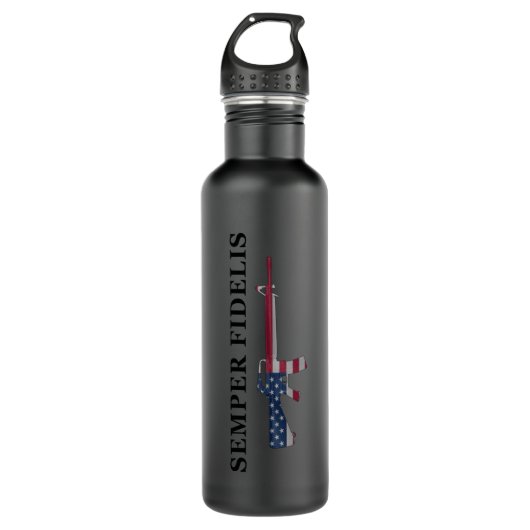 Semper Fidelis M16 Trinkflasche (Vorderseite)