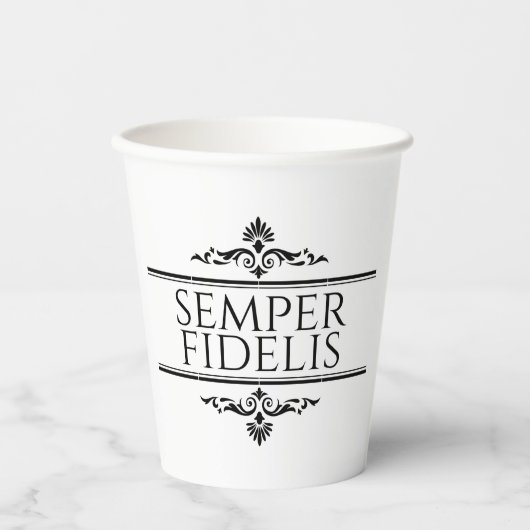 Semper Fidelis Pappbecher (Vorderseite)