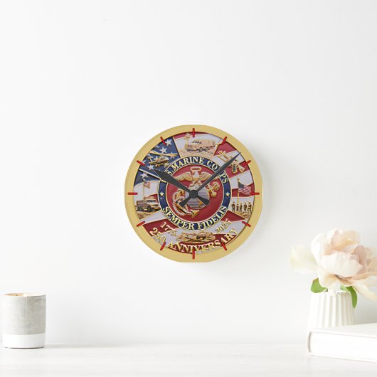 Semper Fidelis Runde Wanduhr (Zuhause)