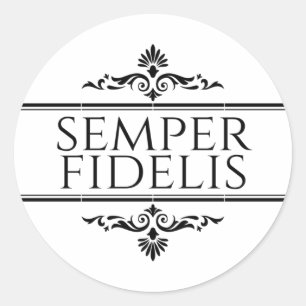 Semper Fidelis Runder Aufkleber