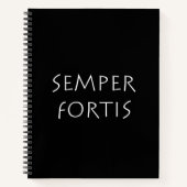 Semper fortis notizblock (Vorderseite)