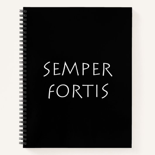 Semper fortis notizblock (Vorderseite)