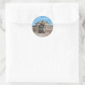 Semperoper in Dresden Runder Aufkleber (Tasche)