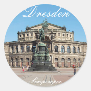 Semperoper in Dresden Runder Aufkleber
