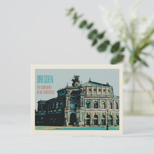 Semperoper Opera & Konzerthalle, Dresden Postkarte (Stehend Vorderseite)