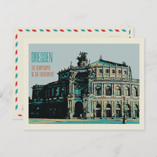 Semperoper Opera & Konzerthalle, Dresden Postkarte (Vorne/Hinten)