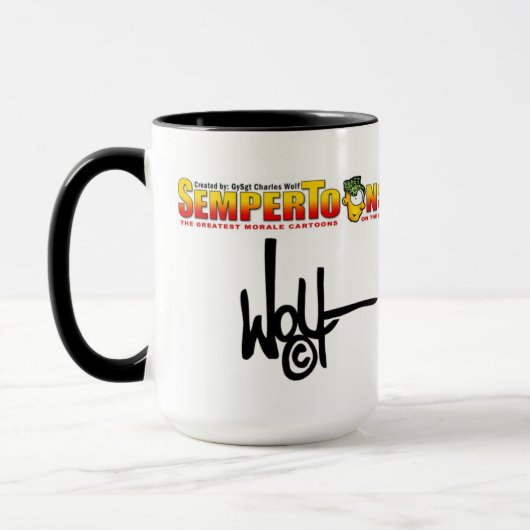 SemperToons Tasse - lassen Sie den Krapfen fallen (Links)