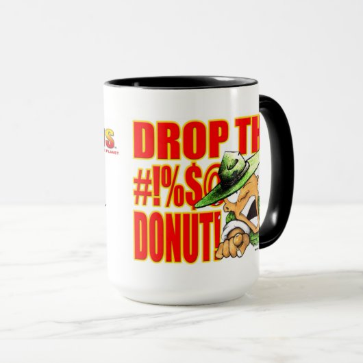 SemperToons Tasse - lassen Sie den Krapfen fallen (VorderseiteRechts)