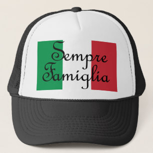 Sempre Famiglia and Italian flag colors Truckerkappe