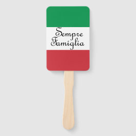 Sempre Famiglia und die italienischen Flaggenfarbe Fächer