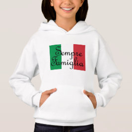 Sempre Famiglia und die italienischen Flaggenfarbe Hoodie