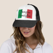 Sempre Famiglia und die italienischen Flaggenfarbe Truckerkappe (Beispiel)