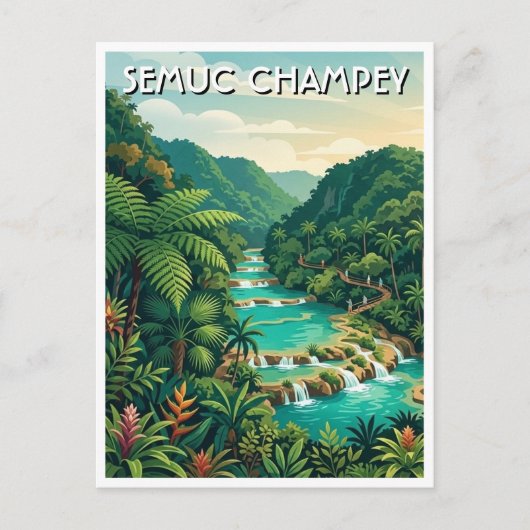 Semuc Champey Guatemala Travel Postkarte (Vorderseite)