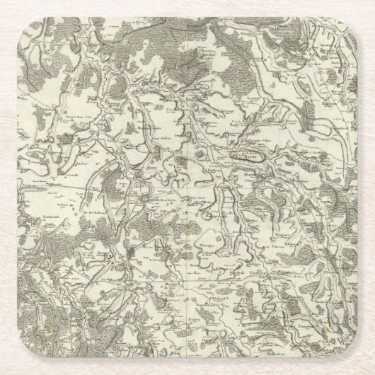 Semur, Montbard Rechteckiger Pappuntersetzer (Vorderseite)