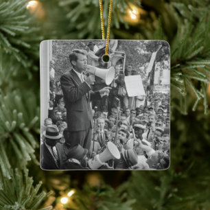 Sen. Robert Kennedy Campaigning für US-Präsident Keramikornament