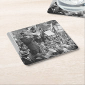 Sen. Robert Kennedy Campaigning für US-Präsident Rechteckiger Pappuntersetzer (angewinkelt)