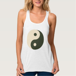 SEN ROUND GOD BLESS SCHWARZ-WEISS FASHION LOGO TANK TOP