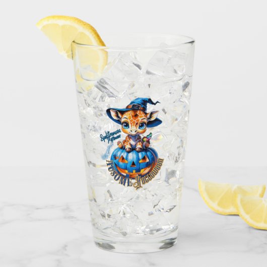 Sen-Süssen | Giraffe | Autismus halloween Glas (Vorderseite Ice)