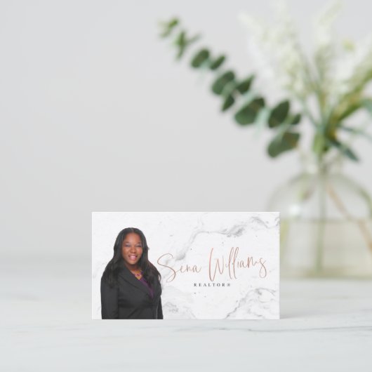 Sena Williams Visitenkarte (Stehend Vorderseite)