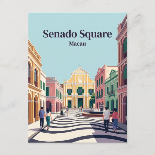 Senado-Platz China Postkarte (Vorderseite)