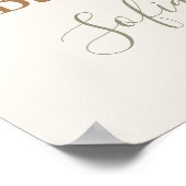 Señal de bienvenida de Teddy Bear Baby Shower Boy Poster (Ecke)