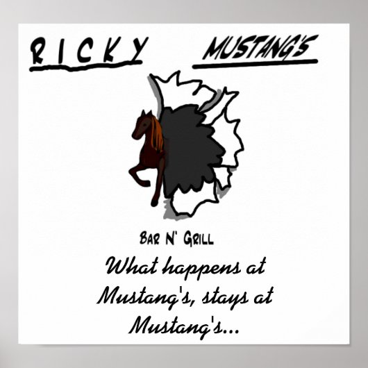 senangshirtfront, Was passiert bei Mustang's, s... Poster (Vorne)