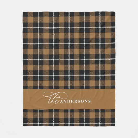 Senard Karo tartan script personalisiert Fleecedecke (Vorderseite)