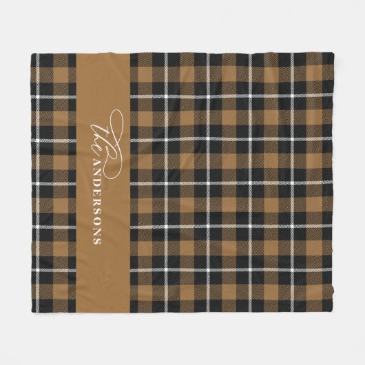 Senard Karo tartan script personalisiert Fleecedecke (Vorderseite (Horizontal))