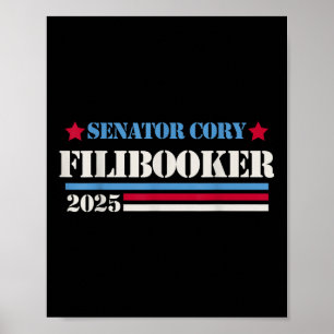 Senator Cory Booker Filibuster Cory Filibooker Men Poster