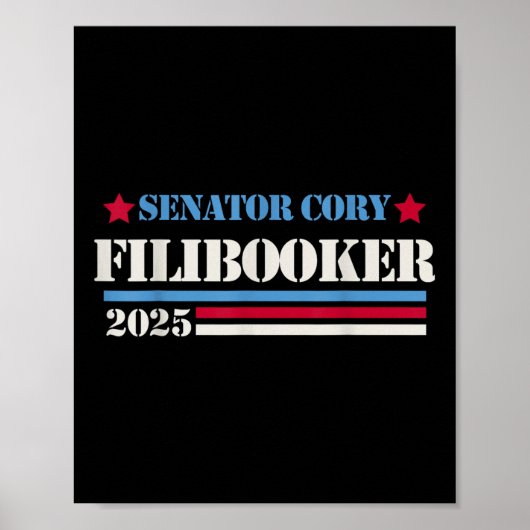 Senator Cory Booker Filibuster Cory Filibooker Men Poster (Vorne)