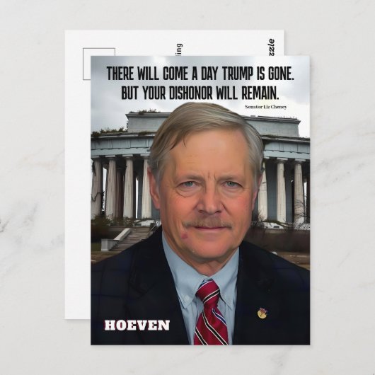 Senator John Hoeven Postkarte (Vorne/Hinten)