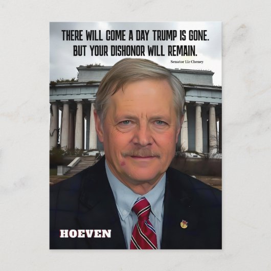 Senator John Hoeven Postkarte (Vorderseite)