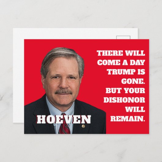 Senator John Hoeven Postkarte (Vorne/Hinten)