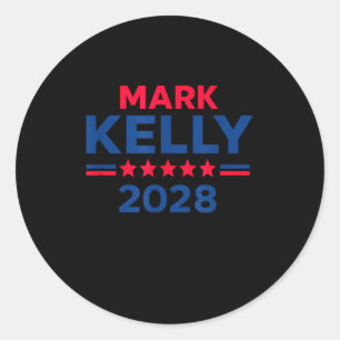 Senator Mark Kelly für Präsident 2028 Kampagne Runder Aufkleber