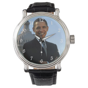 Senator Portrait, amerikanischer Präsident Barack Armbanduhr