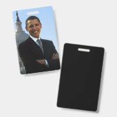 Senator Portrait, amerikanischer Präsident Barack Ausweis (Vorder- & Rückseite)