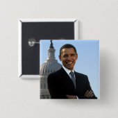 Senator Portrait, amerikanischer Präsident Barack  Button (Vorne & Hinten)