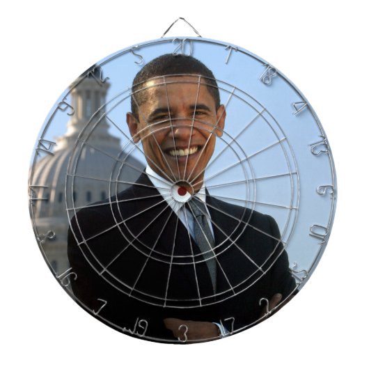 Senator Portrait, amerikanischer Präsident Barack Dartscheibe (vorne)