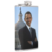 Senator Portrait, amerikanischer Präsident Barack  Flachmann (Rechts)