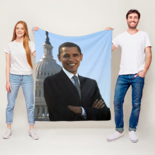 Senator Portrait, amerikanischer Präsident Barack Fleecedecke