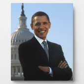 Senator Portrait, amerikanischer Präsident Barack  Fotoplatte (Vorderseite)