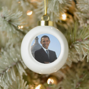 Senator Portrait, amerikanischer Präsident Barack Keramik Kugel-Ornament