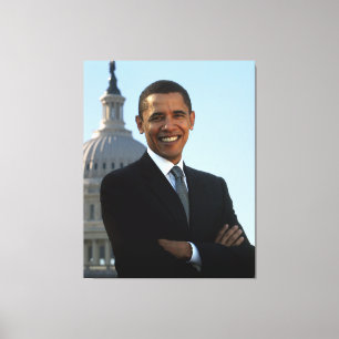 Senator Portrait, amerikanischer Präsident Barack Leinwanddruck