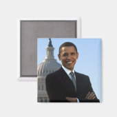 Senator Portrait, amerikanischer Präsident Barack Magnet (Vorderseite/Rückseite)