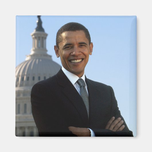 Senator Portrait, amerikanischer Präsident Barack Magnet (Vorne)