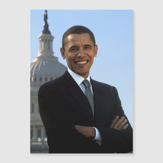 Senator Portrait, amerikanischer Präsident Barack Magnetkarte (Vorderseite)